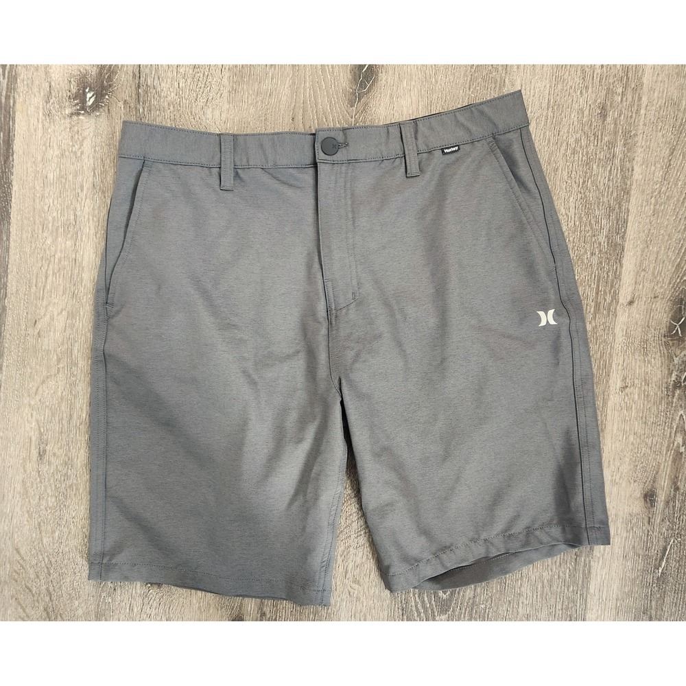 Hurley Mens Hybrid Shorts Size 38 Gray Heather Walkshorts Boardshorts Stretch